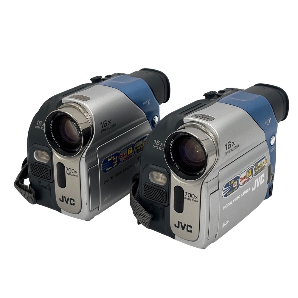 2x JVC GR-D72U Mini DV Camcorder Video Camera Bundle For Parts Or Repair